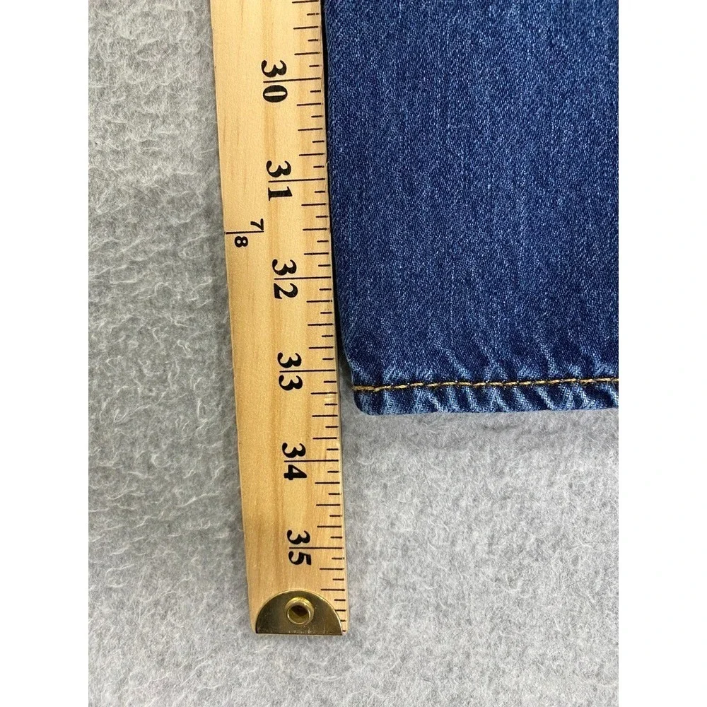 Levis 501 Jeans Mens 36x36 (34x33.5)‎ Blue Denim Straight Button Premium Big E